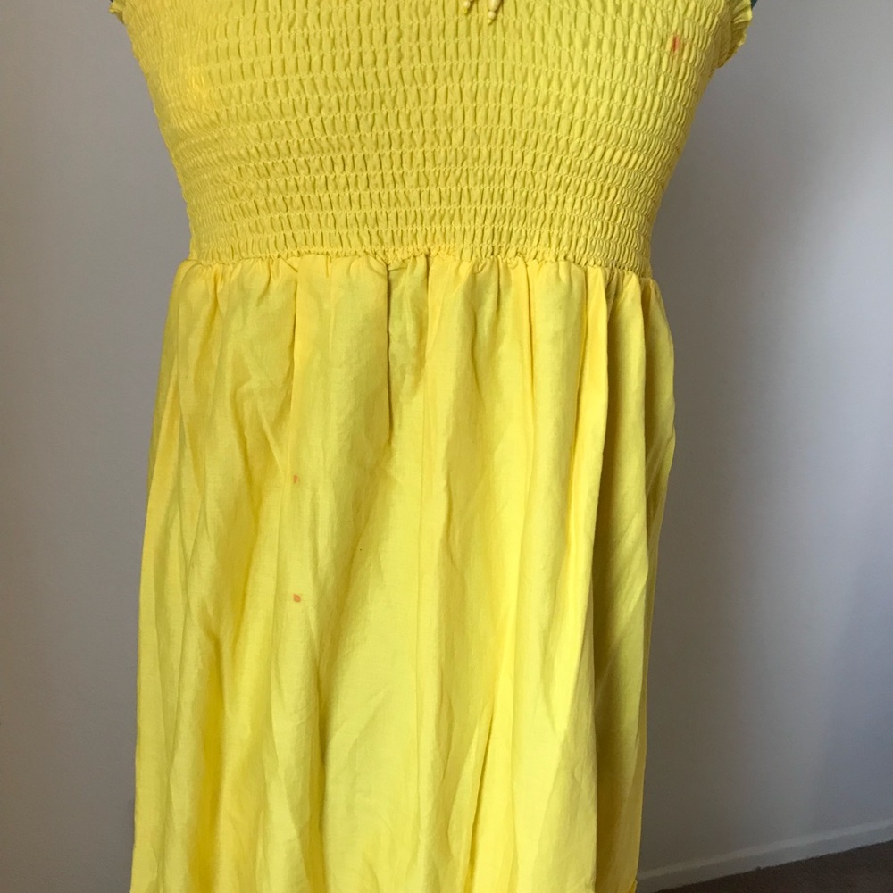 SOLDYellow long comfy mermaid summer dress sz M - Picture 3 of 5